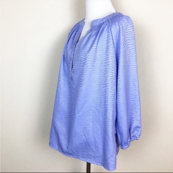 Dana Buchman Lavender 3/4 Length Sleeve Blouse - Size Large - Picture 6 of 8